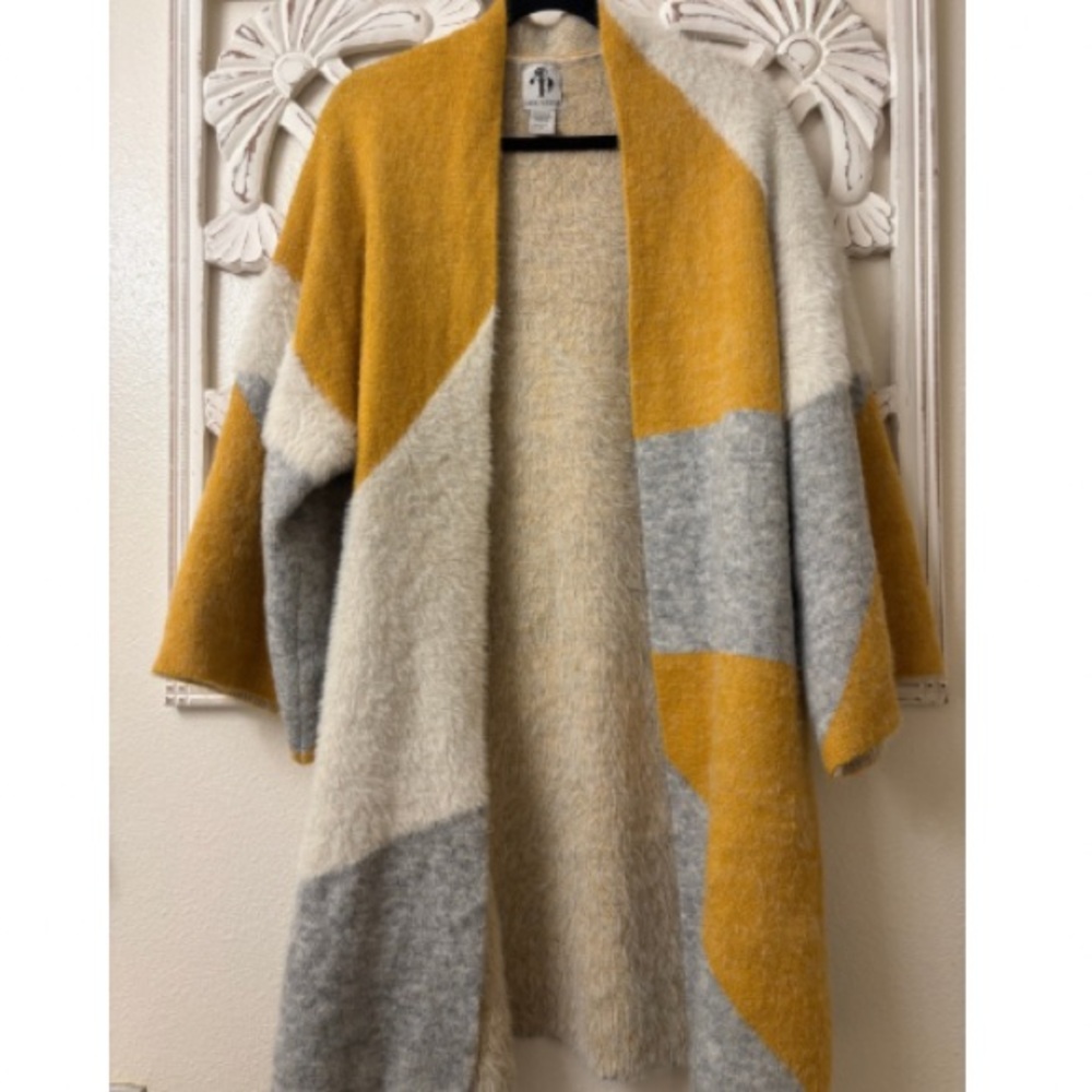 RAIN + ROSE ⚡️ Eyelash Kimono Style Colorblock Long Cardigan ⚡️Nordstrom